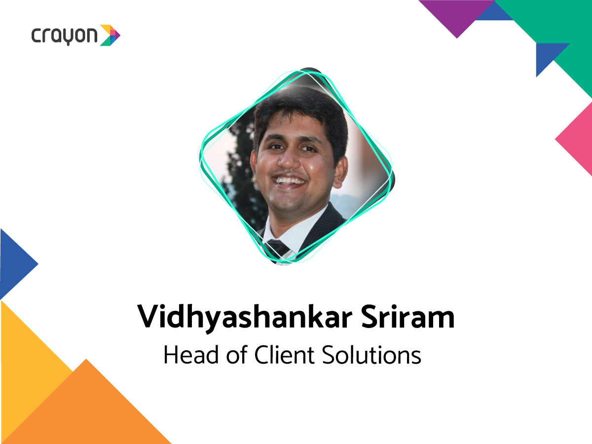 Vidhyashankar Sriram joins Crayon Data as Vice President – Client Solutions