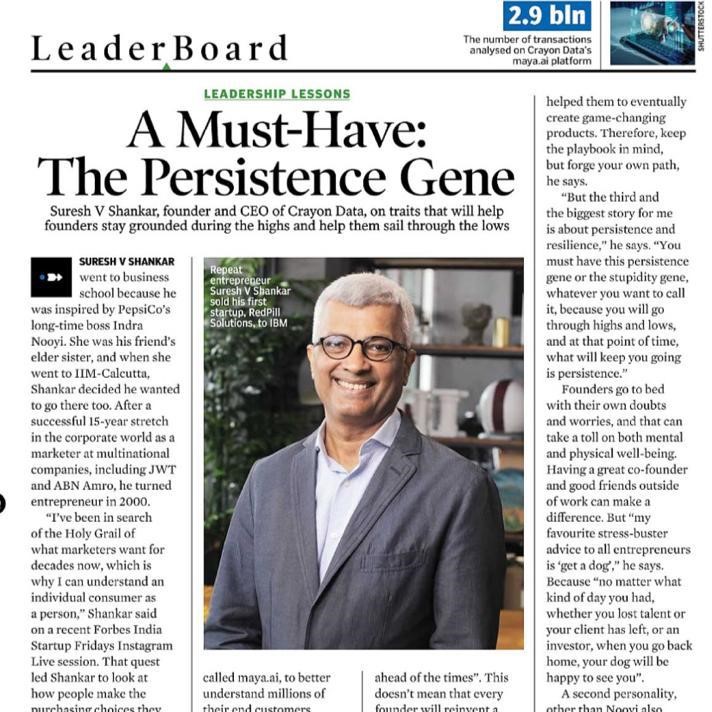 Suresh Shankar’s leadership lessons in Forbes India