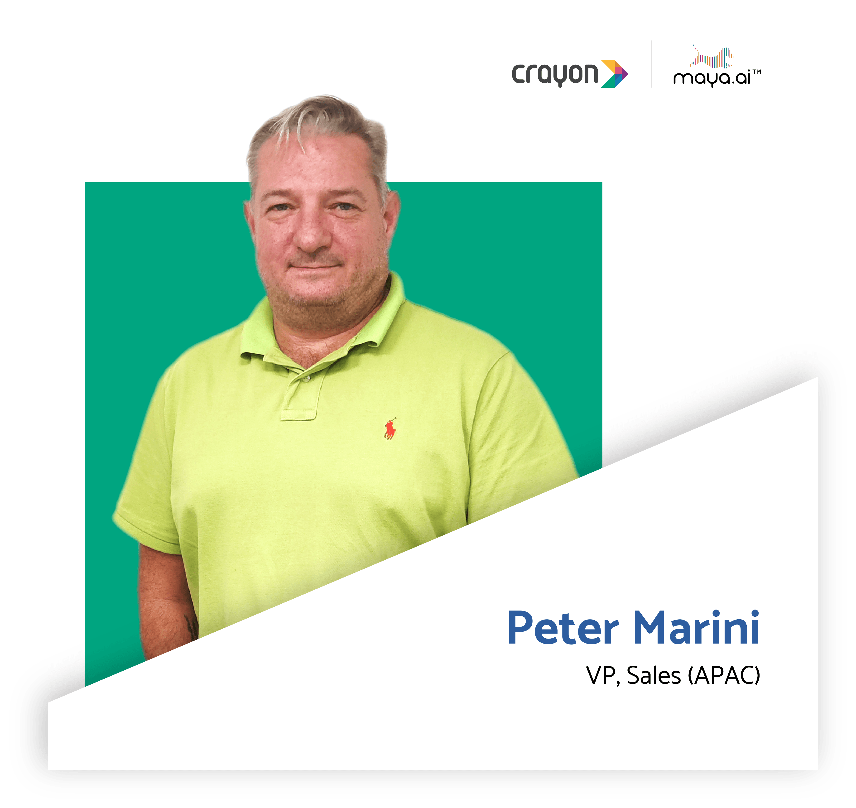 Peter Marini joins Crayon Data as Vice President, Sales (APAC)
