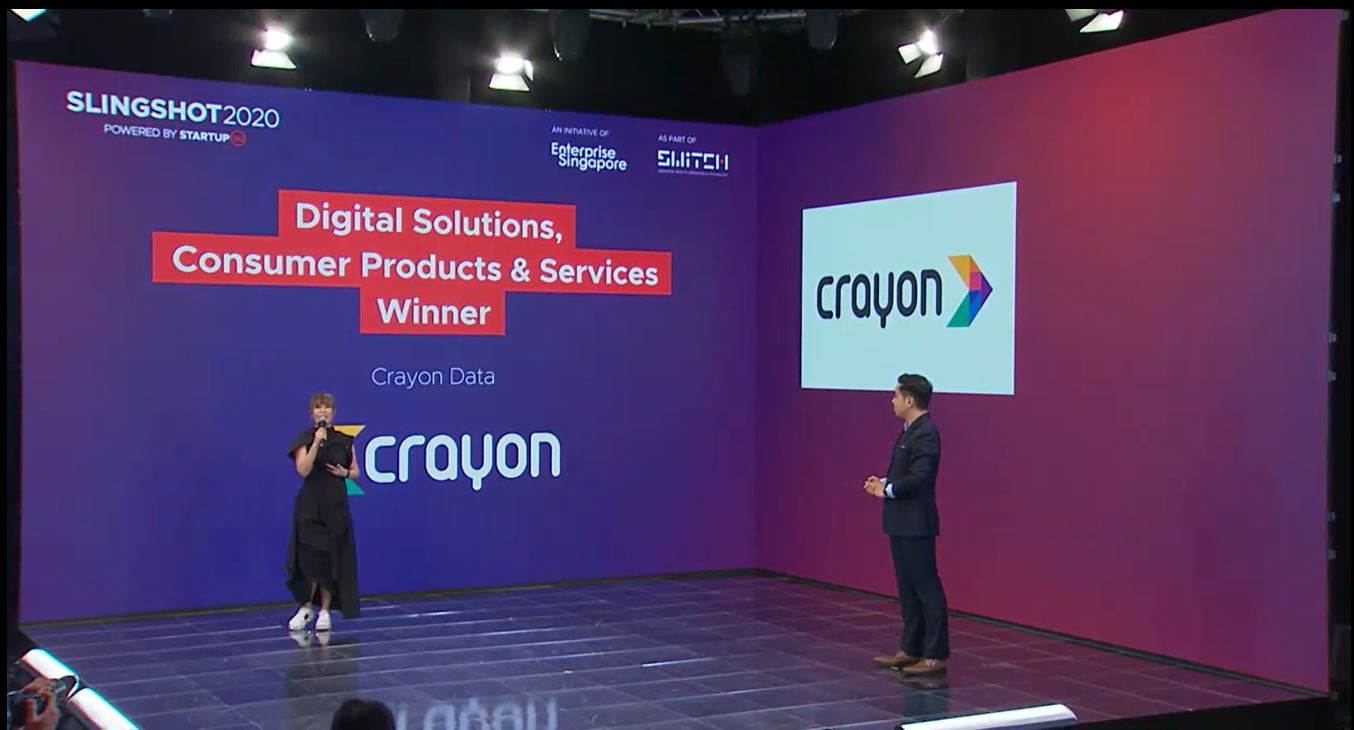 Crayon Data emerges as Top 10 winner of SLINGSHOT 2020 @ Singapore Fintech Festival